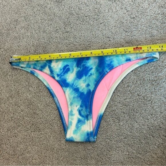 Triangl blue tie-dye neoprene bikini bottoms Sz S - Picture 8 of 9